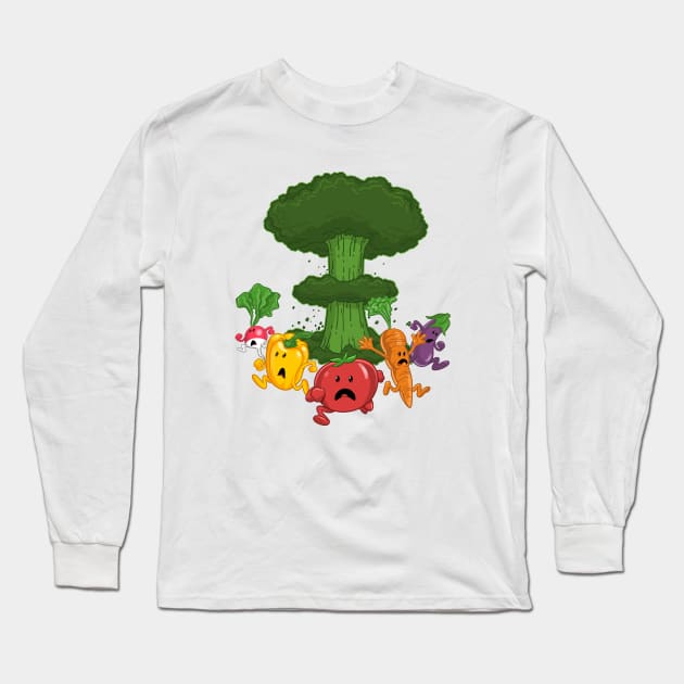 Veggiegeddon Long Sleeve T-Shirt by DeepFriedArt